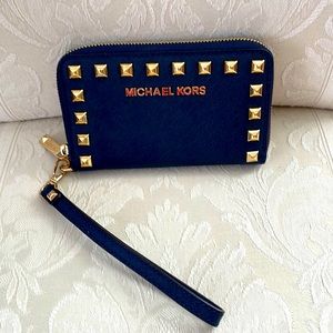 Michael Kors  Wristlet wallet. Navy Blue. Never used.